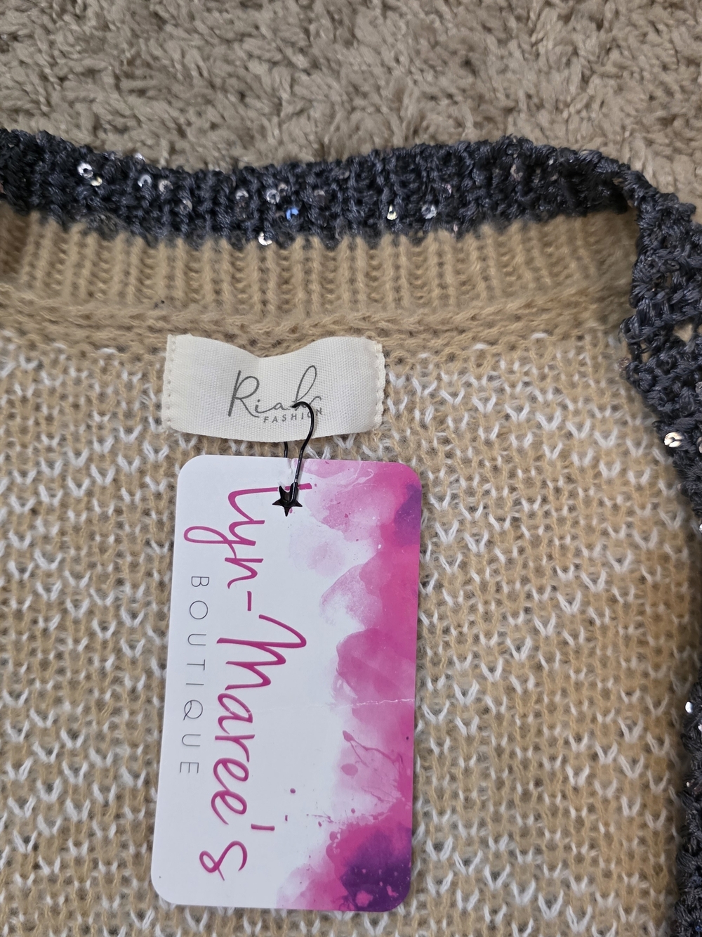 NWT Riah Fashion Aztec Knit Longline Cardigan Duster Sweater | Boho Western | - Picture 6 of 9